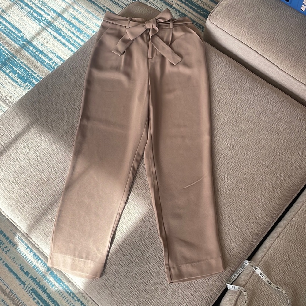 Tie waist trousers